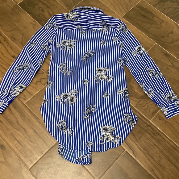 VTG Stella Tweed striped floral dress (M) - Picture 4 of 4